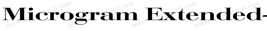 Microgram Extended字体转换